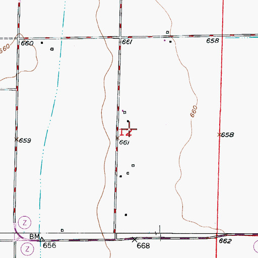 Topographic Map of Township of Triplett, MO