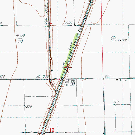Topographic Map of Cockle Burr Slough Ditch, AR