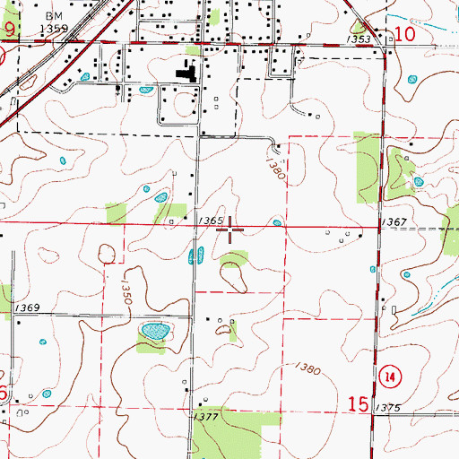 Topographic Map of Township of Polk (historical), MO
