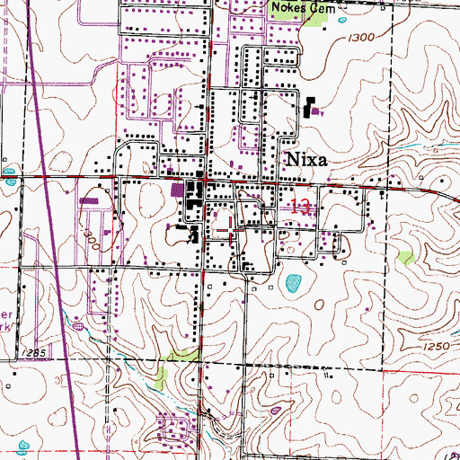 Topographic Map of Township of Porter (historical), MO