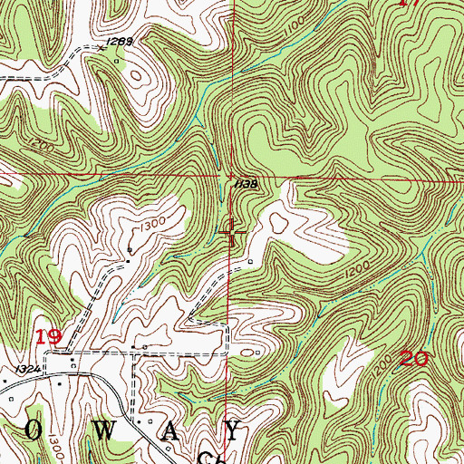 Topographic Map of Township of South Galloway, MO