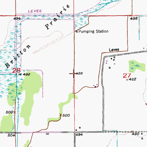 Topographic Map of Township of Clay, MO