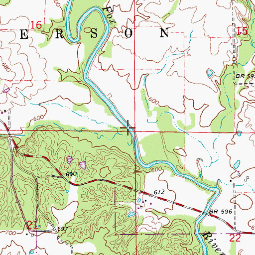 Topographic Map of Township of Jefferson, MO