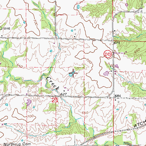 Topographic Map of Township of Sweet Home, MO
