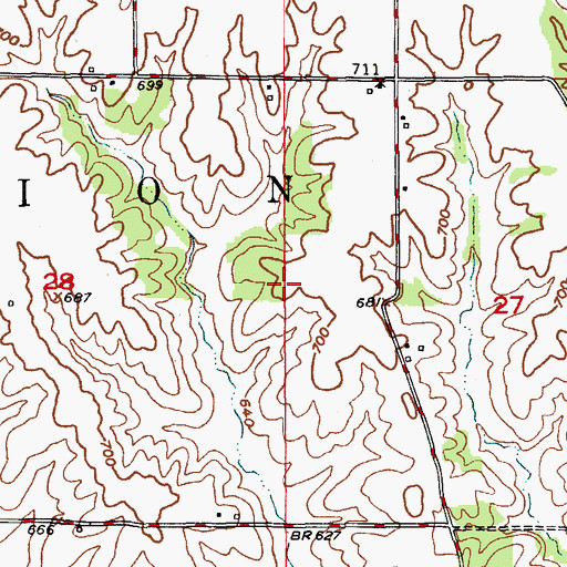 Topographic Map of Township of Union, MO
