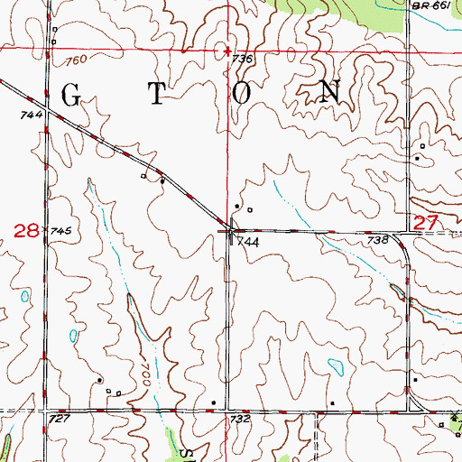 Topographic Map of Township of Washington, MO