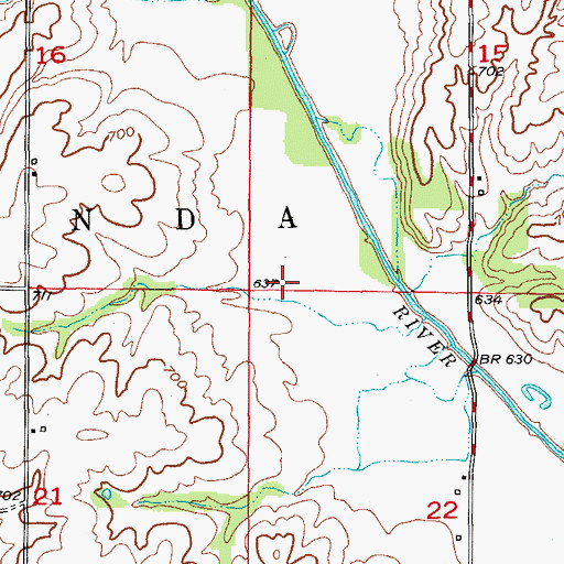 Topographic Map of Township of Wyaconda, MO