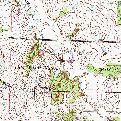 Topographic Map of Township of Platte, MO