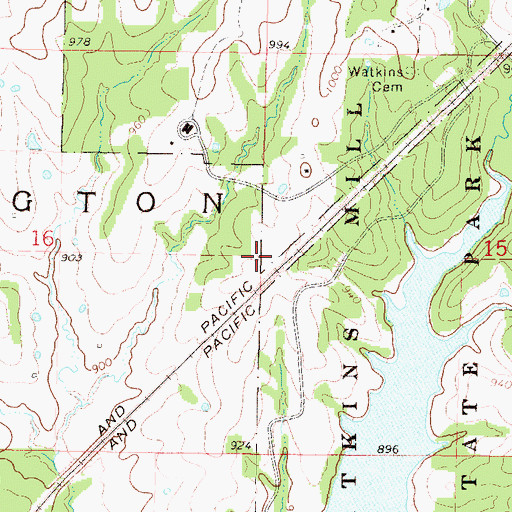 Topographic Map of Township of Washington, MO