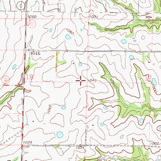 Topographic Map of Township of Clinton, MO