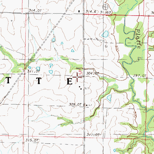 Topographic Map of Township of Platte, MO