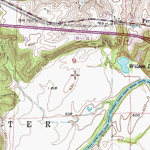Topographic Map of Township of Blackwater, MO