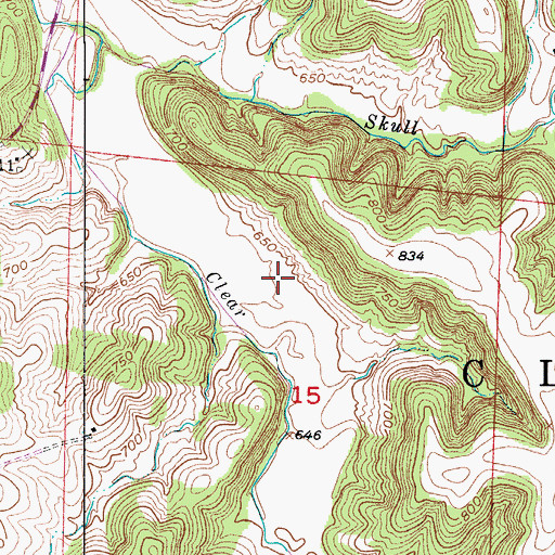 Topographic Map of Township of Clear Creek, MO