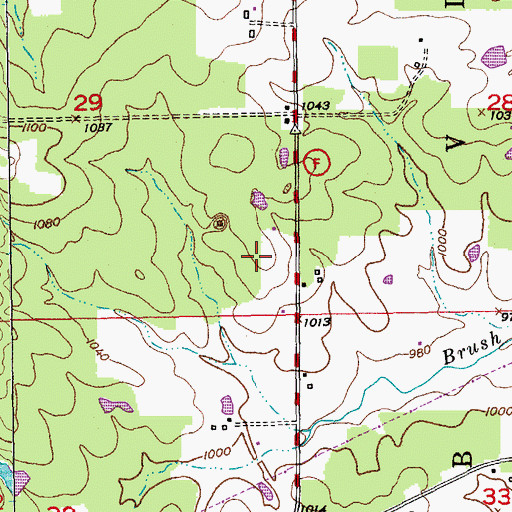 Topographic Map of Township of Knobview, MO
