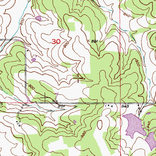 Topographic Map of Township of Oak Hill, MO