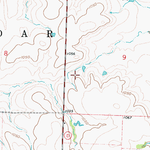Topographic Map of Township of Cedar, MO