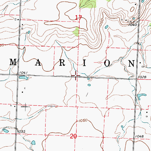 Topographic Map of Township of Marion, MO