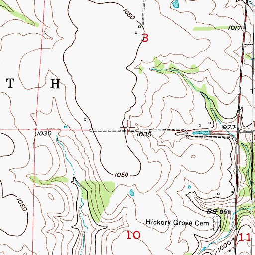Topographic Map of Township of North, MO