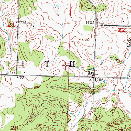 Topographic Map of Township of Smith, MO
