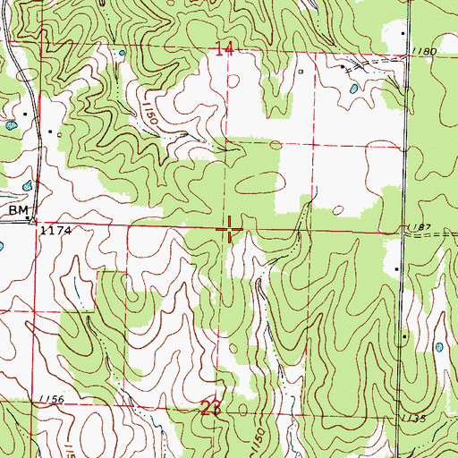 Topographic Map of Township of Grant, MO