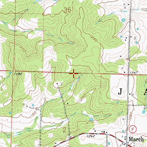 Topographic Map of Township of Jackson, MO