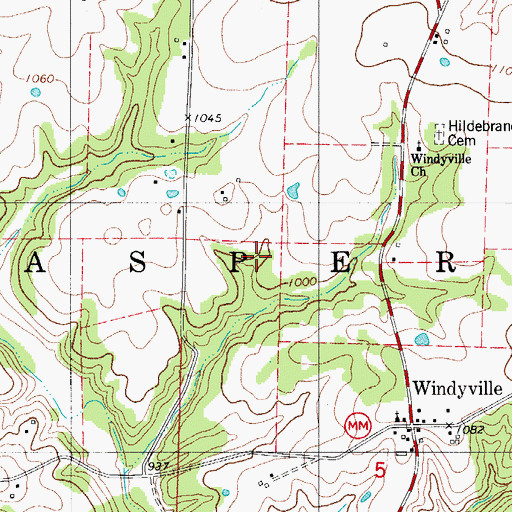 Topographic Map of Township of Jasper, MO