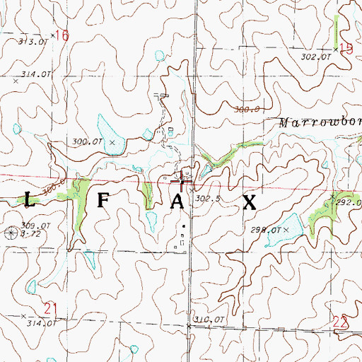 Topographic Map of Township of Colfax, MO