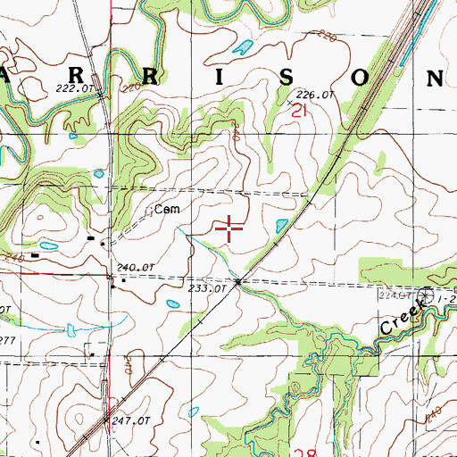Topographic Map of Township of Harrison, MO