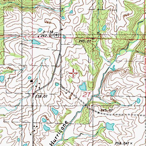 Topographic Map of Township of Jackson, MO
