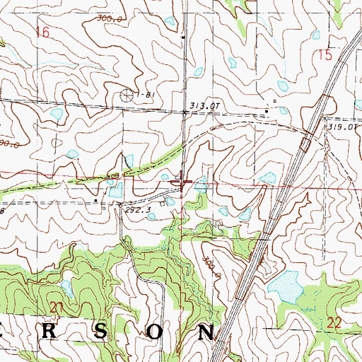 Topographic Map of Township of Jefferson, MO