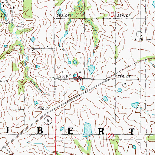 Topographic Map of Township of Liberty, MO