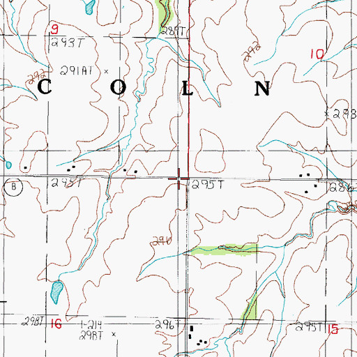 Topographic Map of Township of Lincoln, MO
