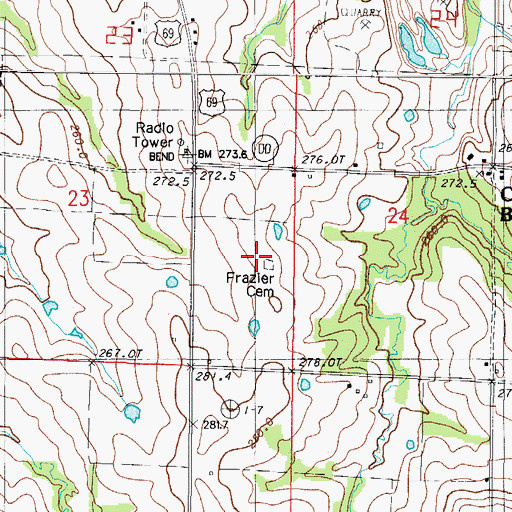 Topographic Map of Township of Marion, MO