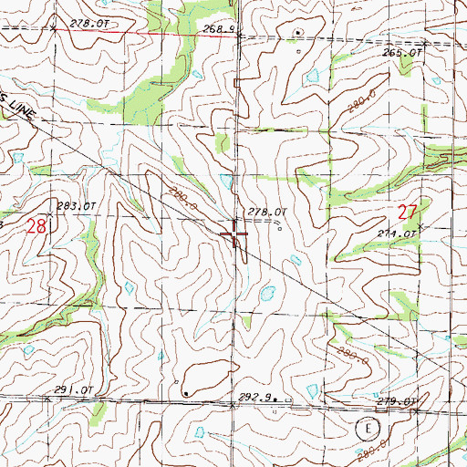 Topographic Map of Township of Dallas, MO