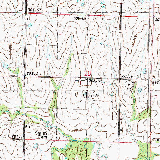 Topographic Map of Township of Grant, MO