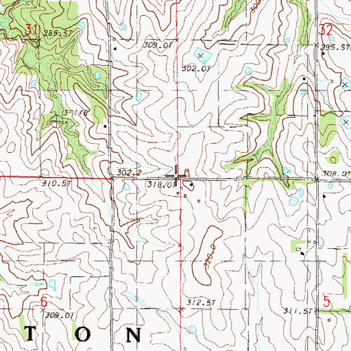 Topographic Map of Township of Washington, MO