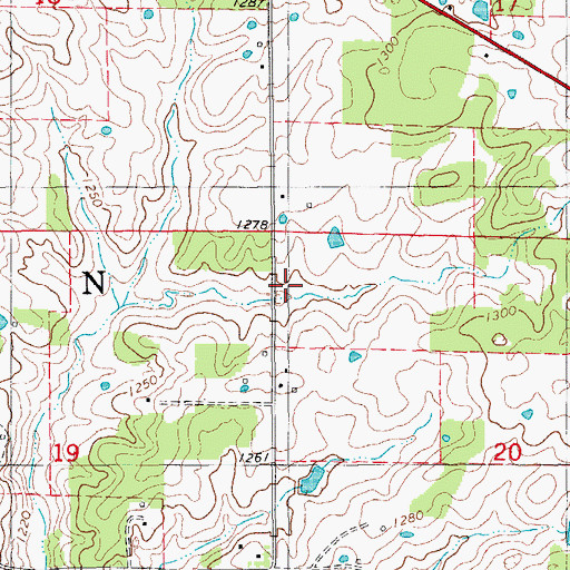Topographic Map of Township of Franklin, MO
