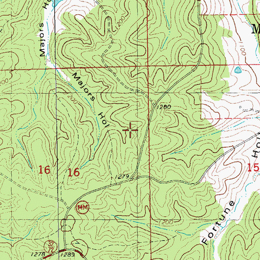 Topographic Map of Township of Meramec, MO