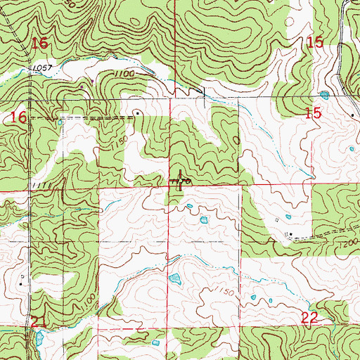 Topographic Map of Township of Norman, MO