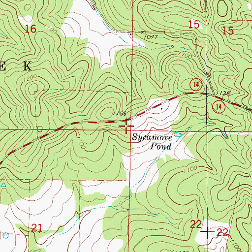 Topographic Map of Township of Brush Creek, MO