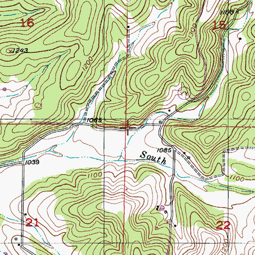 Topographic Map of Township of Clay, MO