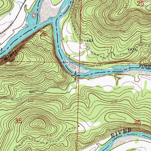 Topographic Map of Cook Hollow, AR