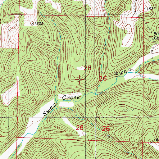 Topographic Map of Township of Spencer, MO