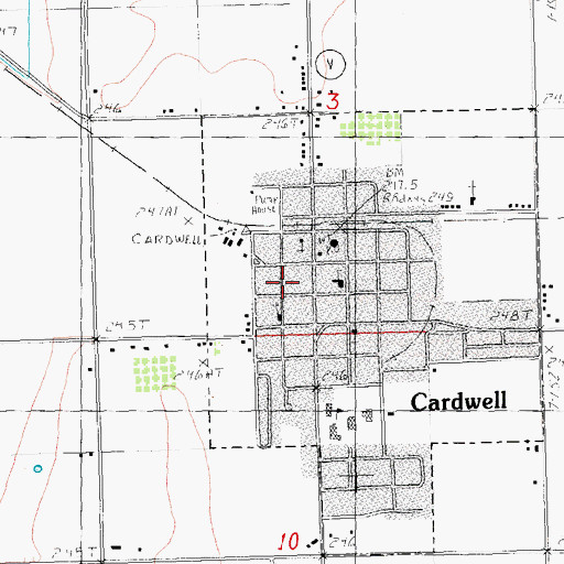Topographic Map of Township of Buffalo, MO