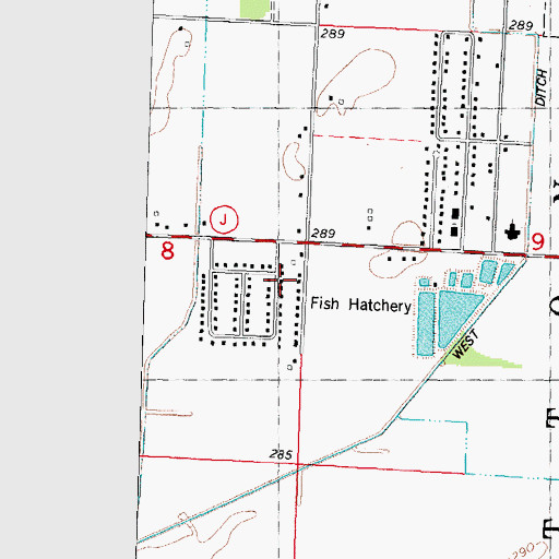Topographic Map of Township of Cotton Hill, MO