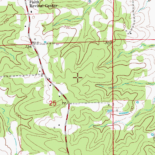 Topographic Map of Township of Prairie, MO