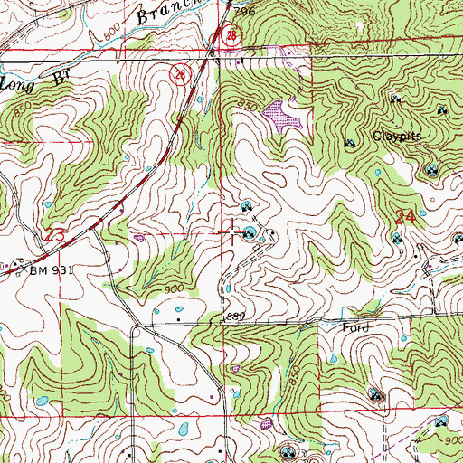 Topographic Map of Township of Canaan, MO
