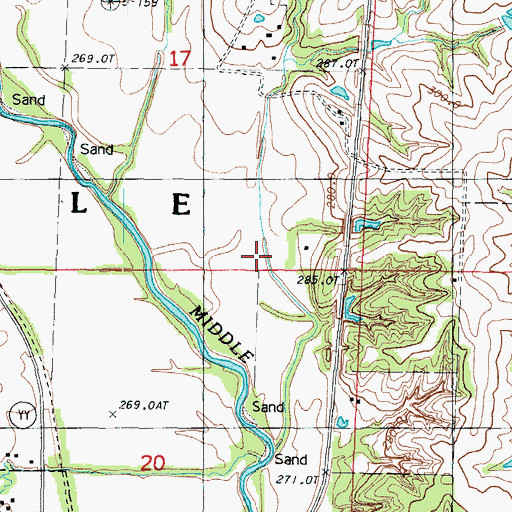 Topographic Map of Township of Bogle, MO