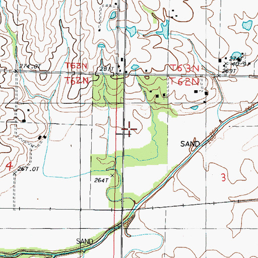Topographic Map of Township of Cooper, MO