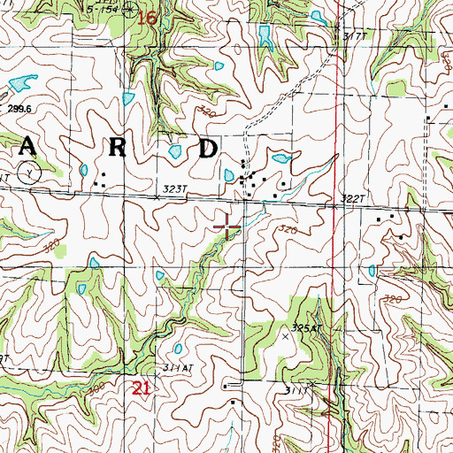 Topographic Map of Township of Howard, MO